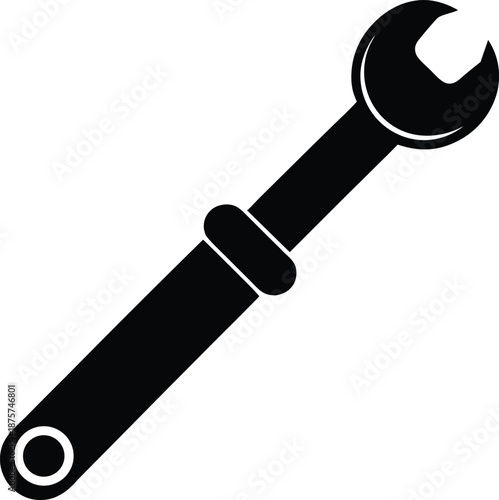 Torque Wrench silhouette vector art Illustration