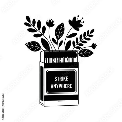 Matchbox with Flowers