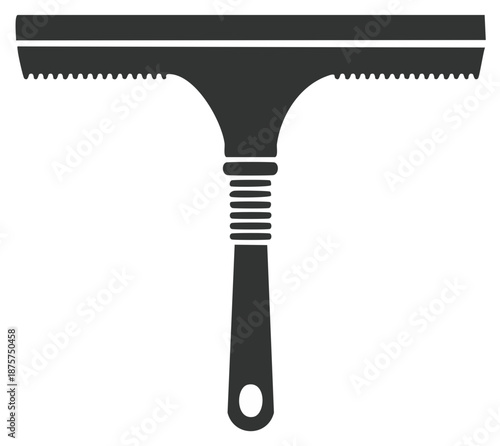 Squeegee vector icon. Water wiper. Window cleaning equipment. Hygiene and housekeeping supplies