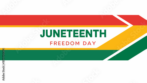 Juneteenth freedom day celebration banner illustration