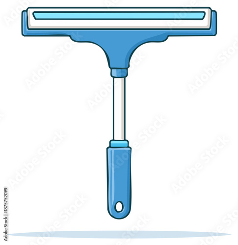 Blue Window Squeegee Illustration Simple Cleaning Tool Window Washing Cleaning Supplies Hand Tools Window Cleaners