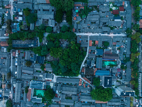 Cuadro en lienzo Cicheng Ancient City Aerial View, Ningbo China