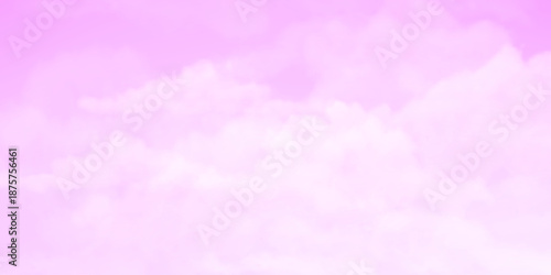 Abstract pink sky background with soft, fluffy clouds, wallpaper.