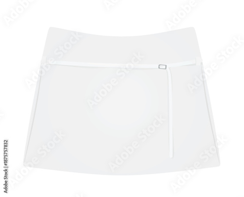 White mini skirt. vector illustration