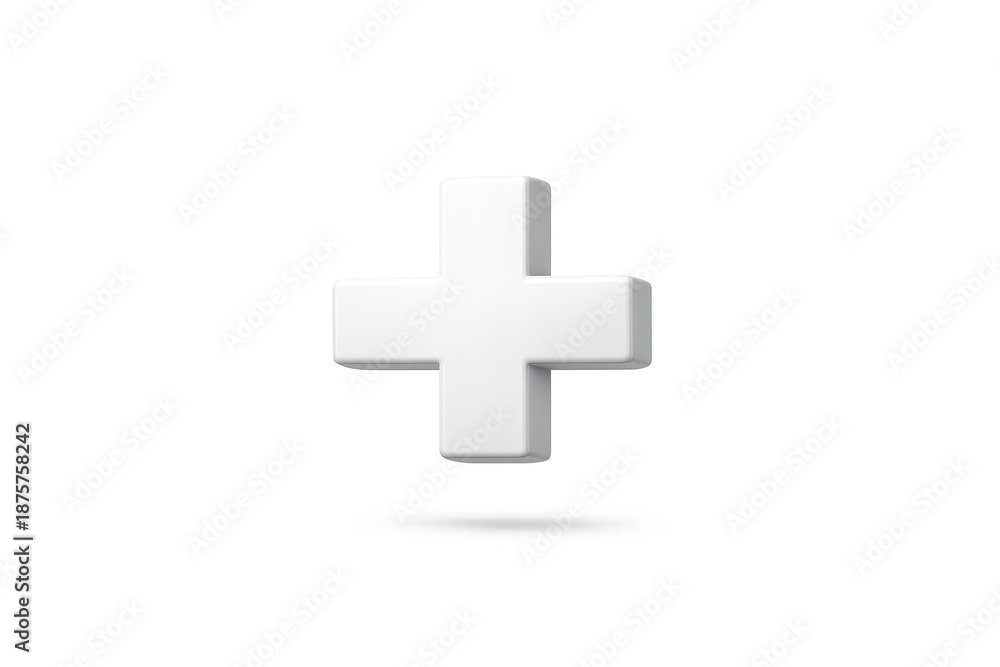 Obraz premium White plus sign graphic with a transparent background for any purpose