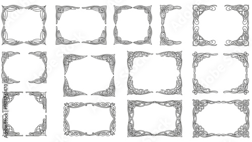 Collection of Celtic Knot Frames and Borders: Ornate Intricate and Decorative