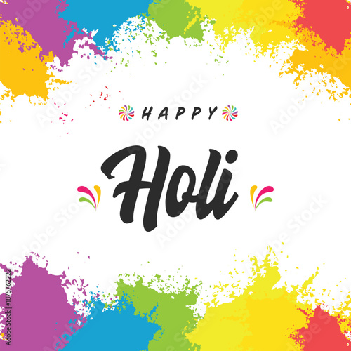 indian holi festival background with bright colors and festive mood