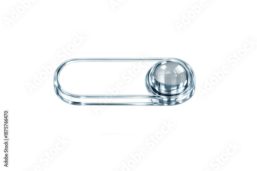 Wallpaper Mural Chrome Toggle Switch with Reflective Surface on transparent background Torontodigital.ca