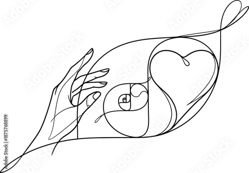 A minimalist line drawing of a sloth hanging upside down from a branch