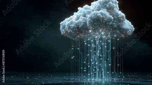 Futuristic cloud computing with circuit board connections