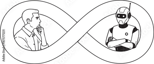 The eternal loop of human thought and artificial intelligence evolution