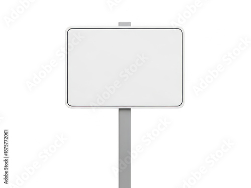 Blank road sign isolated on transparent background
