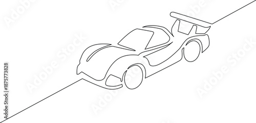 Illustrated racing car Vector