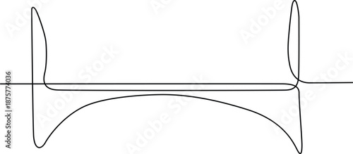 Graph with symmetrical peaks and valley Vector
