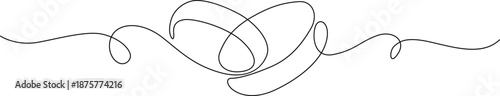 Abstract line drawing with swirls Vector