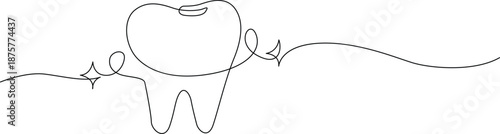 Whimsical tooth illustration Vector
