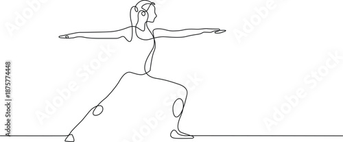 Person performing yoga pose Vector