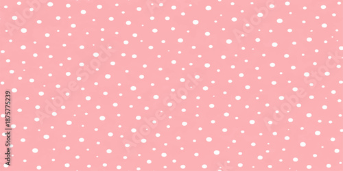 Seamless pink polka dots on a pastel pink background create a vintage vector pattern design perfect for retro wallpaper, scrapbook paper, and light heart illustration fabric decoration