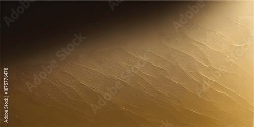 Abstract golden waves create a textured desert sand pattern with ripples of light and wind-blown dunes under a summer sun
