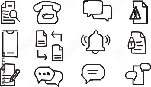 Documentation and communication icons