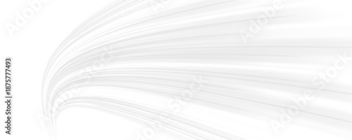 White glowing spiral lines create a dynamic motion effect in abstract style. Light trails rotate smoothly, forming a futuristic energy flow. Vector illustration isolated on transparent background.