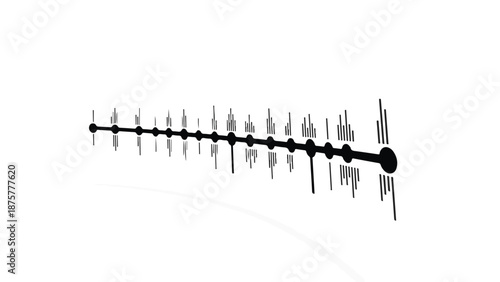 Black and white dipole antenna radio communication equipment illustration on white background