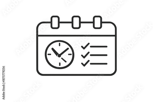 Wallpaper Mural Calendar schedule clock, icon design on transparent background format. Torontodigital.ca