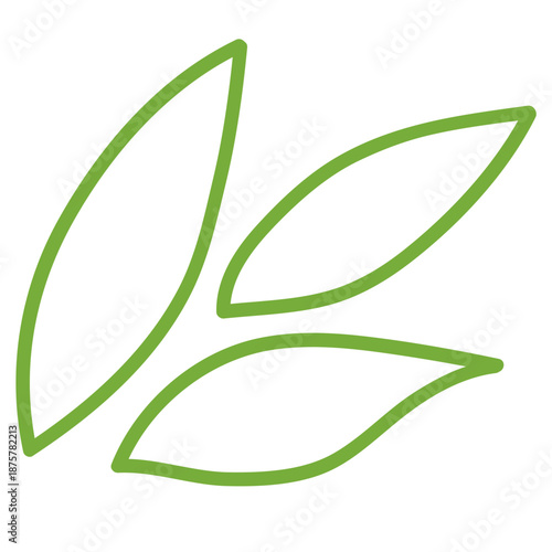 A green leaf icon and eco nature vector illustration representing an organic growth concept for ecology and environmental logo design