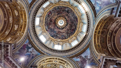 The dome fresco of Chiesa di Sant’Agnese in Agone in Rome