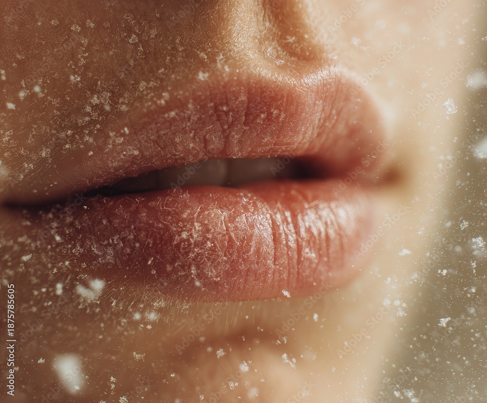 Fototapeta premium lip care in winter