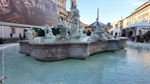 Fontana del Moro on Piazza Navona in Rome
