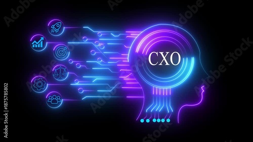 Single Sign-On (CXO) Explained | One Login for Multiple Applications black background 4k .