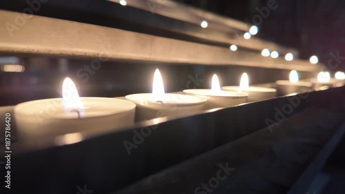 Small Prayer Candles in Church