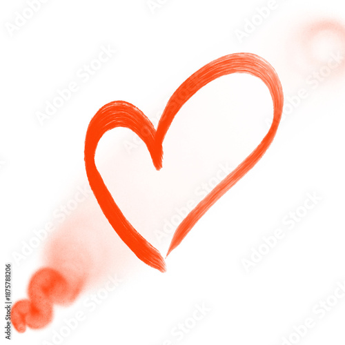 Colorful Brush Stroke Elements Heart