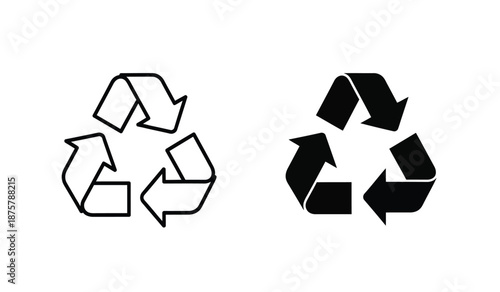 Recycling symbols, recycling icons, eco friendly signs, recycle logo, eco icons, green symbols, recyclable signs, ecology logos, sustainable icons