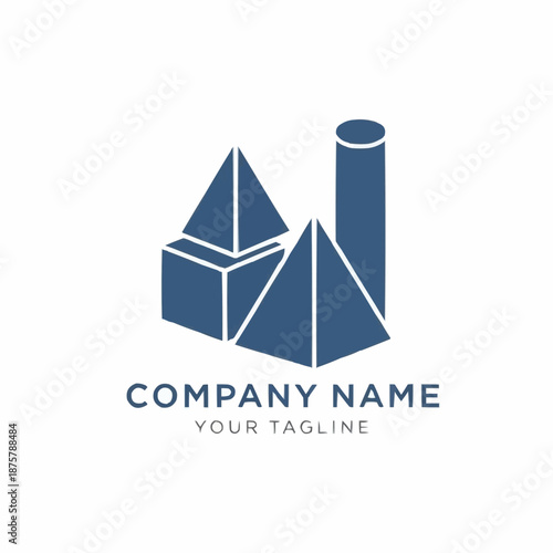 Geometric Shapes Logo Design for Company.