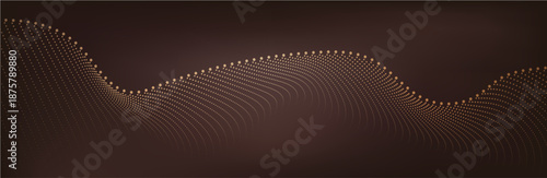 Cryptocurrency fintech network blockchain and programming concept. Technology HUD Element. Connecting dots and lines. digital background with particles. Brown background 