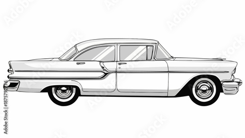 vintage car isolated