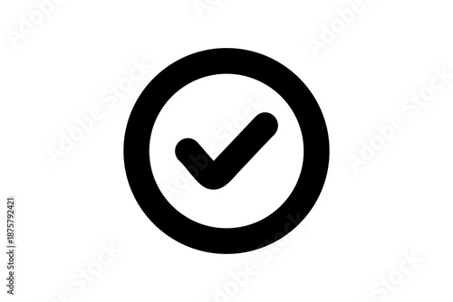 Bold Check Mark Circle Icon – Confirmation and Approval
