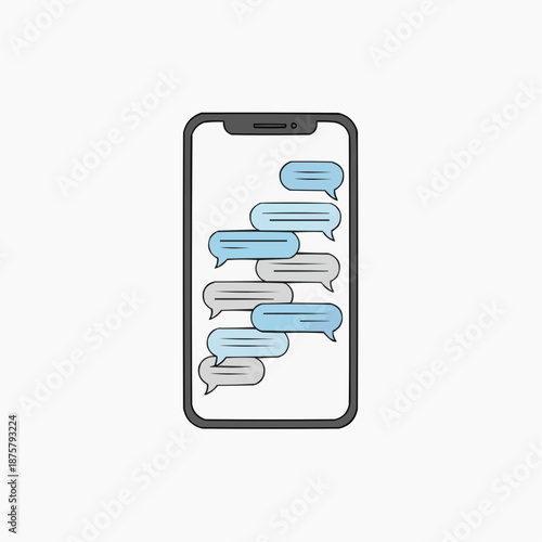 Smartphone Messaging Interface Illustration