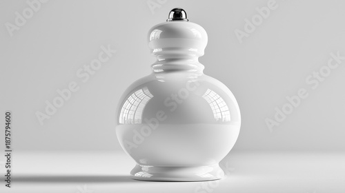 Wooden rolling pin kitchen utensil isolated on white background