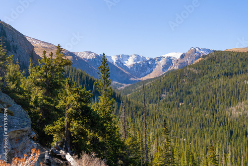 Bild auf Leinwand Hikers explore the alpine tundra of Mount Blue Sky (formerly Mount Evans) in Colorado