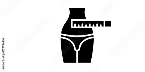 Woman measuring waist with tape for fitness and health