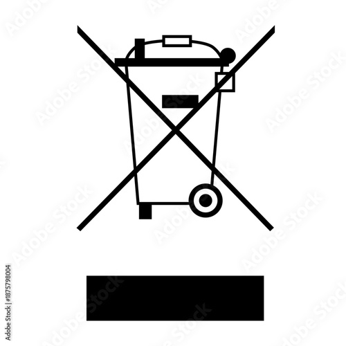 WEEE symbol icon for packing 