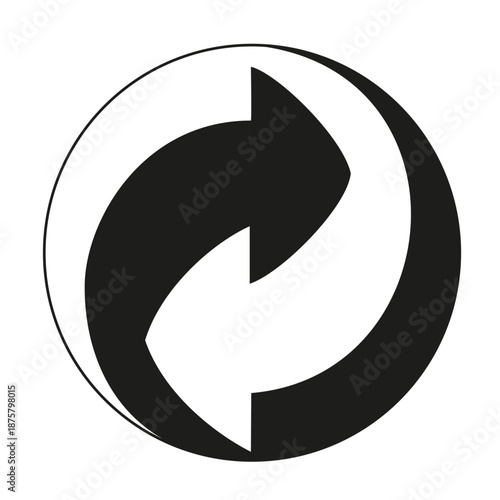 the green dot packaging and recycling symbol icon vector