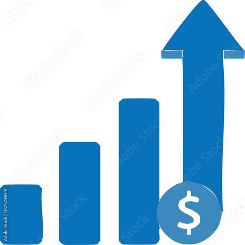 Inflation Growth Chart with Dollar Symbol – Financial Increase Vector