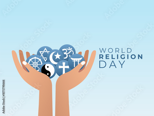 Vector graphic of World Religion Day for World Religion Day celebration.