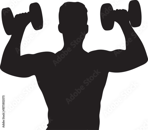 Gymnast Performing Strength Exercise Silhouette