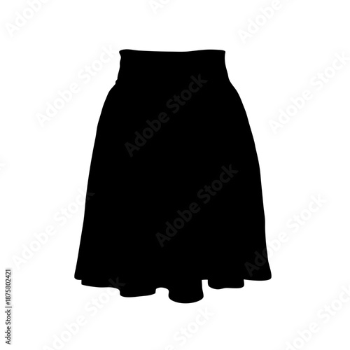 Shop black skirt high waisted a line flared mini skirt fashion women clothing trendy style outfit