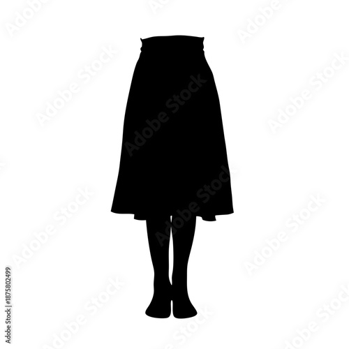 Shop black midi skirt fashion style outfit idea women's clothing stylish apparel silhouette elegant